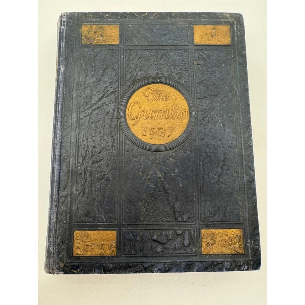 1927 LSU Gumbo Yearbook Louisiana State University Baton Rouge Antique w Pennant